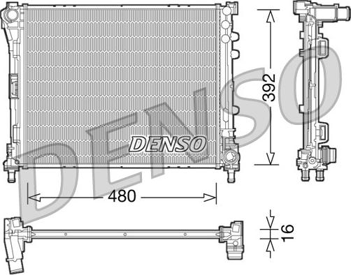 Denso DRM09087 - Радіатор, охолодження двигуна autozip.com.ua