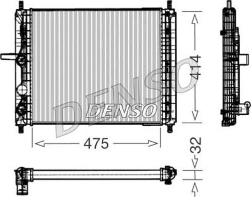 Denso DRM09031 - Радіатор, охолодження двигуна autozip.com.ua