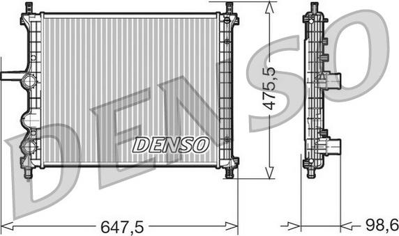 Denso DRM09038 - Радіатор, охолодження двигуна autozip.com.ua