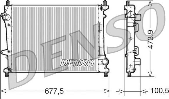 Denso DRM09037 - Радіатор, охолодження двигуна autozip.com.ua