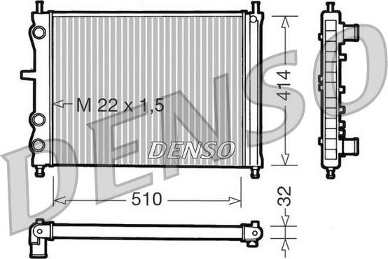 Denso DRM09024 - Радіатор, охолодження двигуна autozip.com.ua