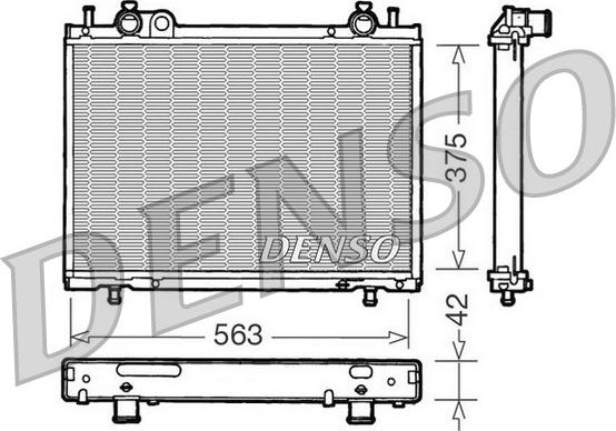 Denso DRM09021 - Радіатор, охолодження двигуна autozip.com.ua