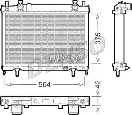 Denso DRM09023 - Радіатор, охолодження двигуна autozip.com.ua