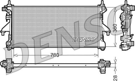 Denso DRM09079 - Радіатор, охолодження двигуна autozip.com.ua