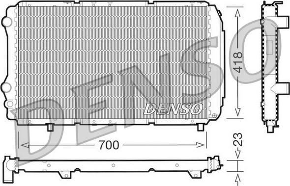 Denso DRM09077 - Радіатор, охолодження двигуна autozip.com.ua