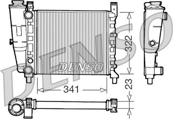 Denso DRM09141 - Радіатор, охолодження двигуна autozip.com.ua