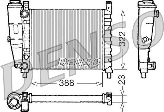 Denso DRM09142 - Радіатор, охолодження двигуна autozip.com.ua