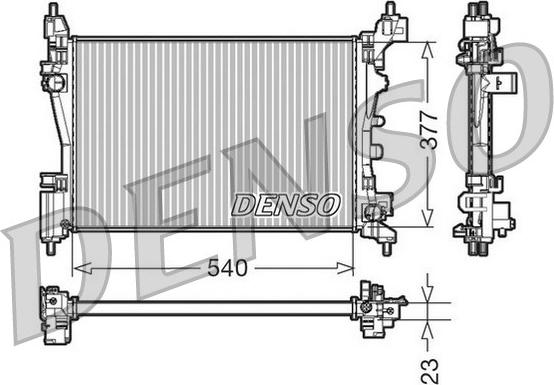Denso DRM09109 - Радіатор, охолодження двигуна autozip.com.ua