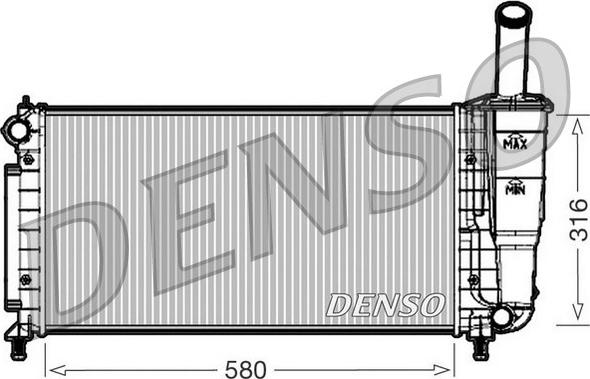 Denso DRM09105 - Радіатор, охолодження двигуна autozip.com.ua