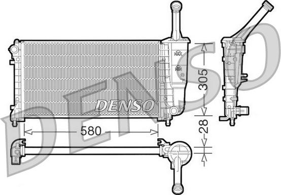 Denso DRM09106 - Радіатор, охолодження двигуна autozip.com.ua