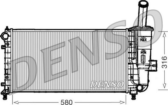 Denso DRM09102 - Радіатор, охолодження двигуна autozip.com.ua