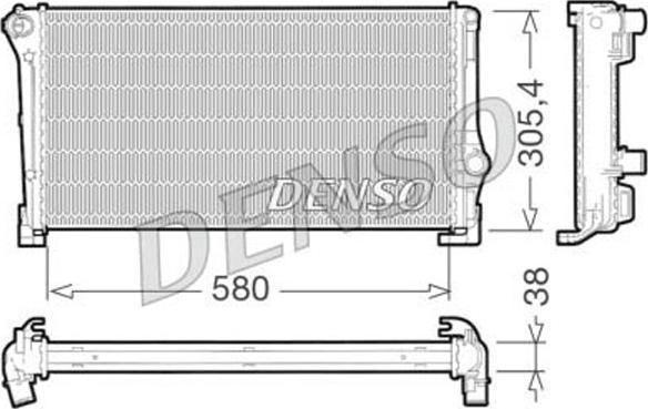 Denso DRM09107 - Радіатор, охолодження двигуна autozip.com.ua