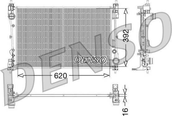 Denso DRM09115 - Радіатор, охолодження двигуна autozip.com.ua
