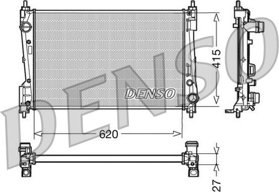 Denso DRM09110 - Радіатор, охолодження двигуна autozip.com.ua