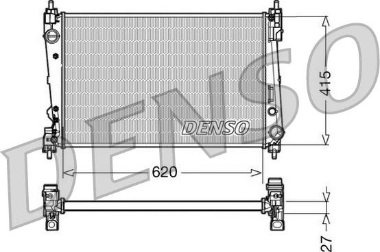 Denso DRM09111 - Радіатор, охолодження двигуна autozip.com.ua