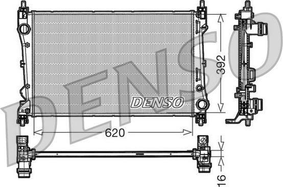 Denso DRM09113 - Радіатор, охолодження двигуна autozip.com.ua