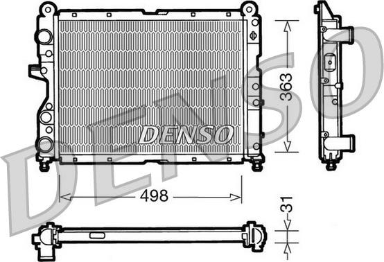 Denso DRM09131 - Радіатор, охолодження двигуна autozip.com.ua