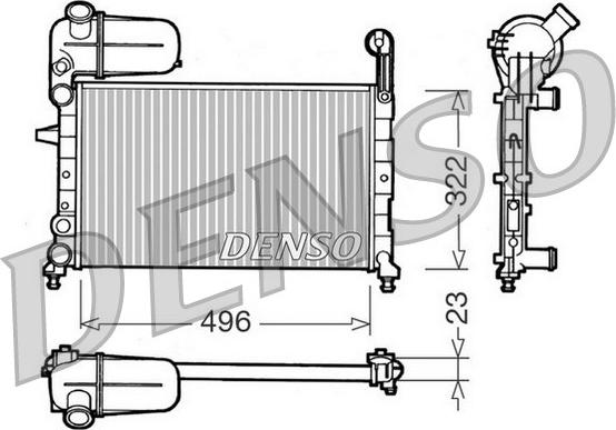 Denso DRM09133 - Радіатор, охолодження двигуна autozip.com.ua