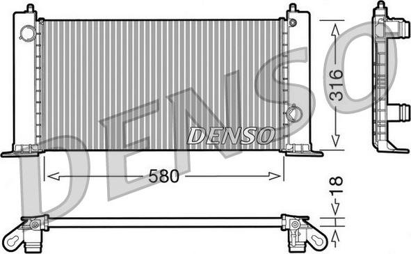 Denso DRM09120 - Радіатор, охолодження двигуна autozip.com.ua