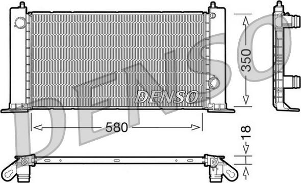 Denso DRM09121 - Радіатор, охолодження двигуна autozip.com.ua