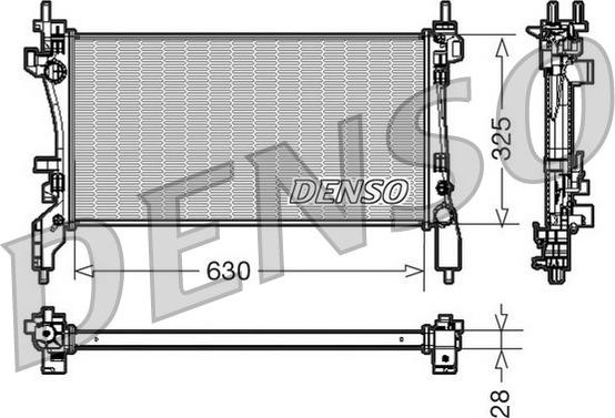 Denso DRM09173 - Радіатор, охолодження двигуна autozip.com.ua