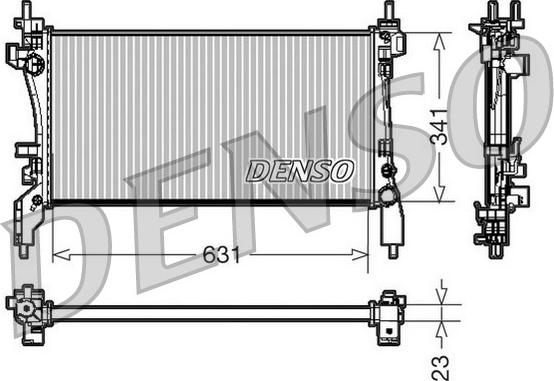 Denso DRM09172 - Радіатор, охолодження двигуна autozip.com.ua