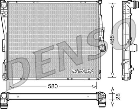 Denso DRM05090 - Радіатор, охолодження двигуна autozip.com.ua