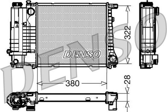 Denso DRM05044 - Радіатор, охолодження двигуна autozip.com.ua