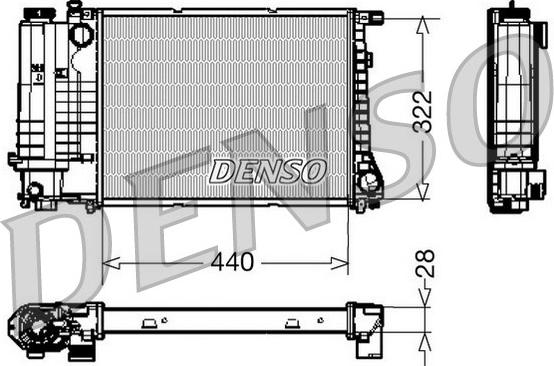 Denso DRM05042 - Радіатор, охолодження двигуна autozip.com.ua