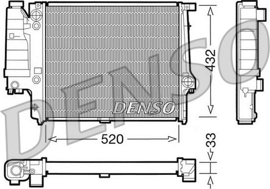 Denso DRM05060 - Радіатор, охолодження двигуна autozip.com.ua