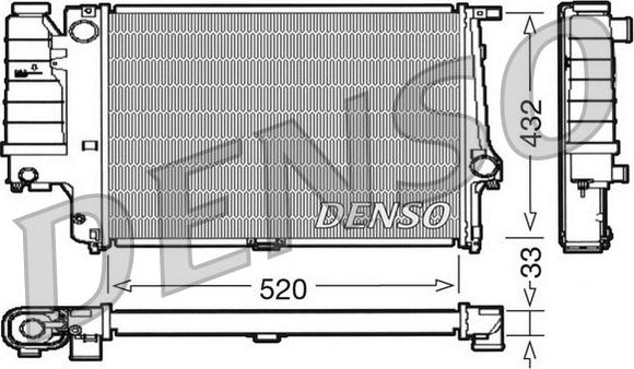 Denso DRM05063 - Радіатор, охолодження двигуна autozip.com.ua