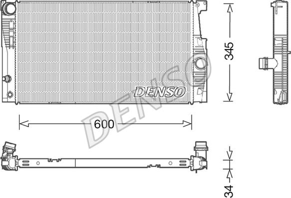 Denso DRM05005 - Радіатор, охолодження двигуна autozip.com.ua