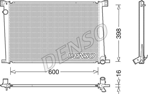 Denso DRM05007 - Радіатор, охолодження двигуна autozip.com.ua