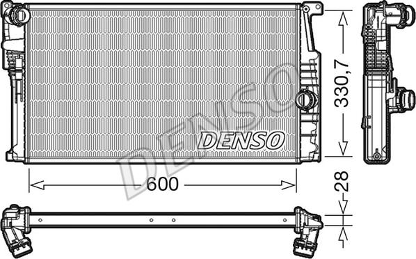 Denso DRM05015 - Радіатор, охолодження двигуна autozip.com.ua