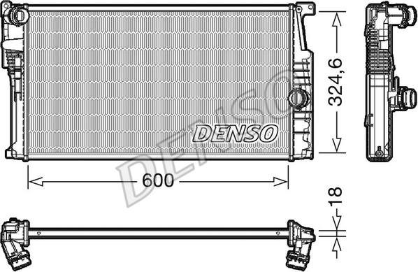 Denso DRM05017 - Радіатор, охолодження двигуна autozip.com.ua