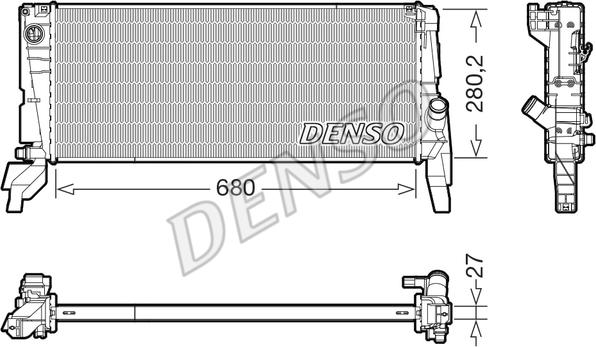 Denso DRM05074 - Радіатор, охолодження двигуна autozip.com.ua