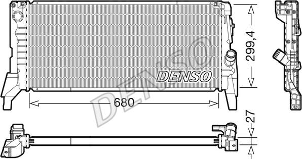 Denso DRM05119 - Радіатор, охолодження двигуна autozip.com.ua