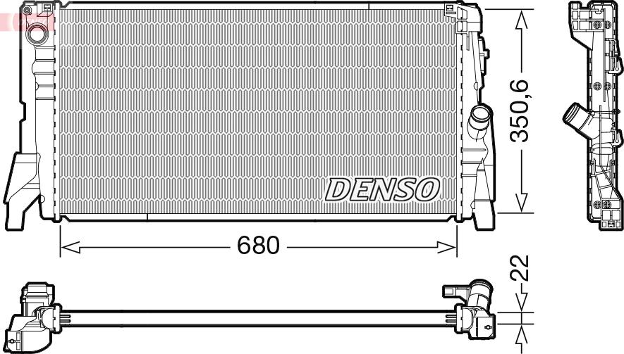 Denso DRM05118 - Радіатор, охолодження двигуна autozip.com.ua