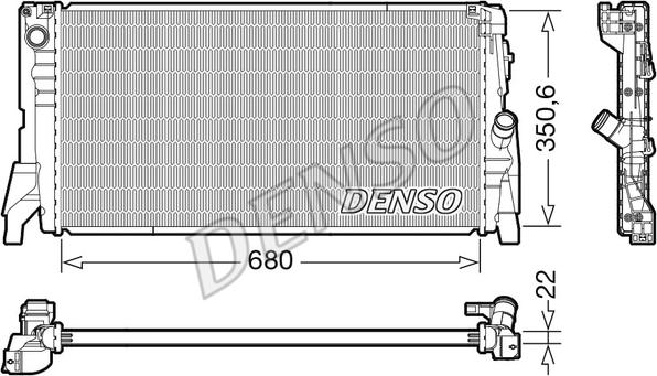 Denso DRM05118 - Радіатор, охолодження двигуна autozip.com.ua