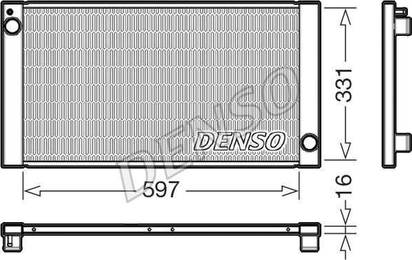 Denso DRM05121 - Радіатор, охолодження двигуна autozip.com.ua