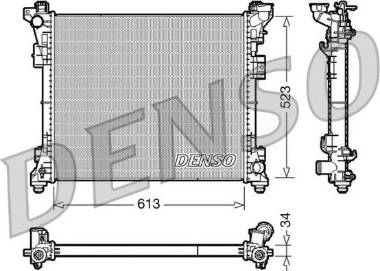 Denso DRM06006 - Радіатор, охолодження двигуна autozip.com.ua