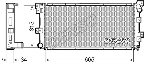 Denso DRM06002 - Радіатор, охолодження двигуна autozip.com.ua