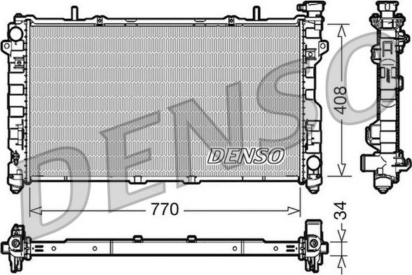 Denso DRM06012 - Радіатор, охолодження двигуна autozip.com.ua