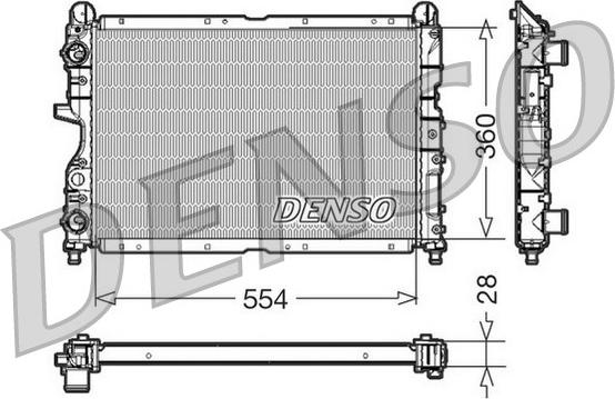 Denso DRM01003 - Радіатор, охолодження двигуна autozip.com.ua