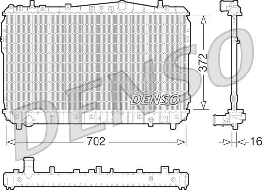 Denso DRM08004 - Радіатор, охолодження двигуна autozip.com.ua