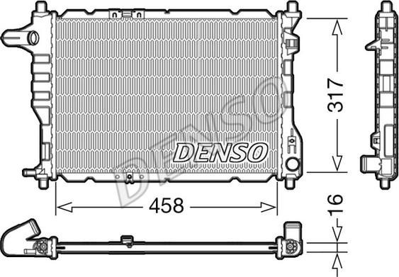 Denso DRM08005 - Радіатор, охолодження двигуна autozip.com.ua