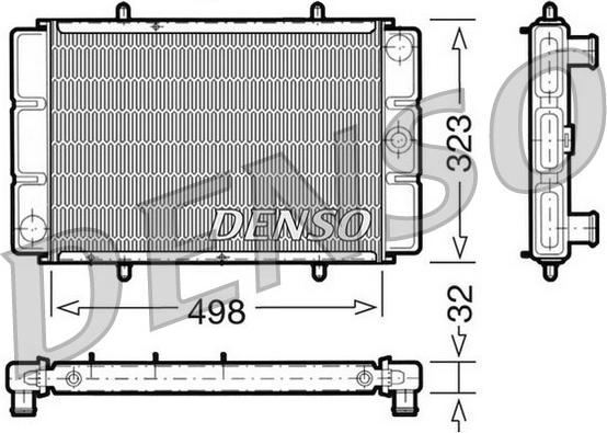 Denso DRM03002 - Радіатор, охолодження двигуна autozip.com.ua