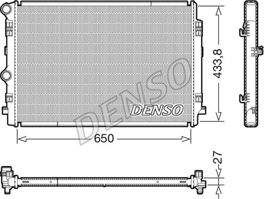 Denso DRM02044 - Радіатор, охолодження двигуна autozip.com.ua