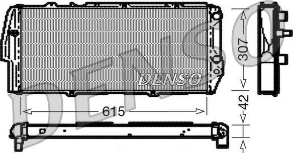 Denso DRM02040 - Радіатор, охолодження двигуна autozip.com.ua