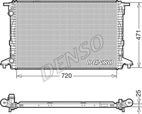 Denso DRM02043 - Радіатор, охолодження двигуна autozip.com.ua